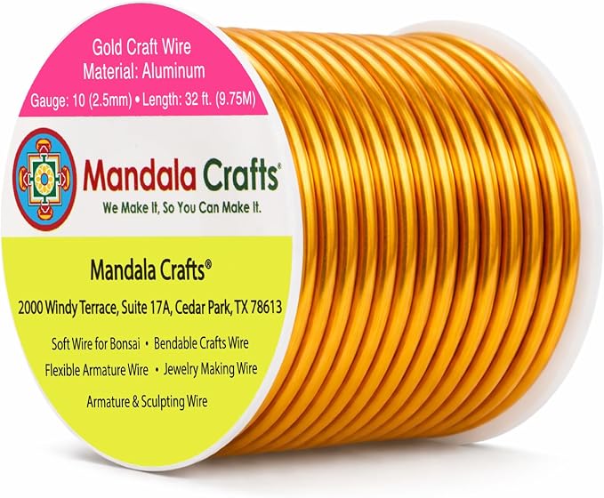Mandala Crafts 10 Gauge Anodized Aluminum Craft Wire by MandalaCrafts
