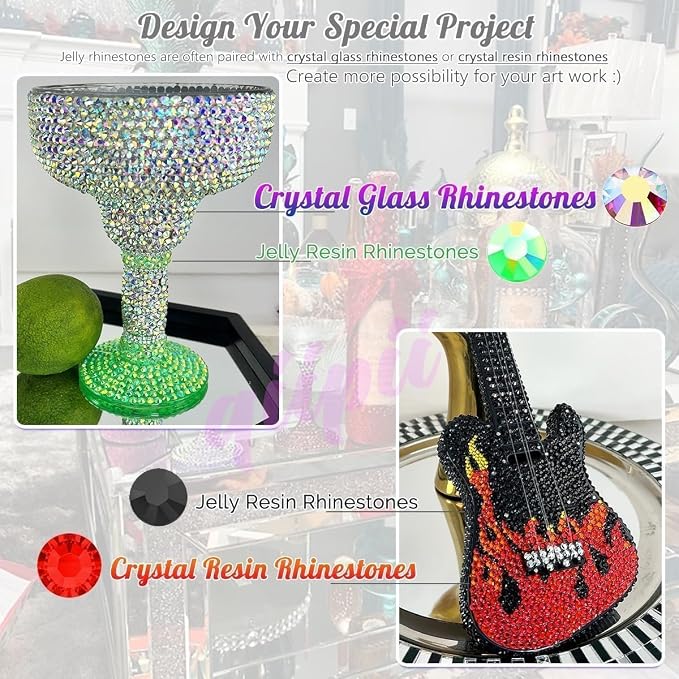 qiipii 24 Color 6mm Jelly Resin Rhinestones - Image 9
