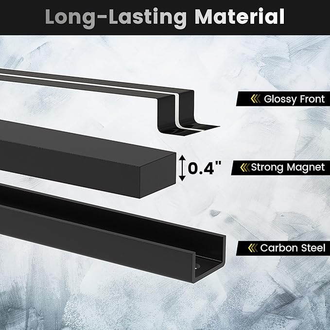 Goplus 6PCS 18" Magnetic Tool Holder, Magnetic Tool Holder Strip, Heavy Duty Magnetic Tool Bar,Space Saving Metal Tool Organizer Rack,Tool Magnet Bar for Workshop Garage, 176LBS Capacity Total