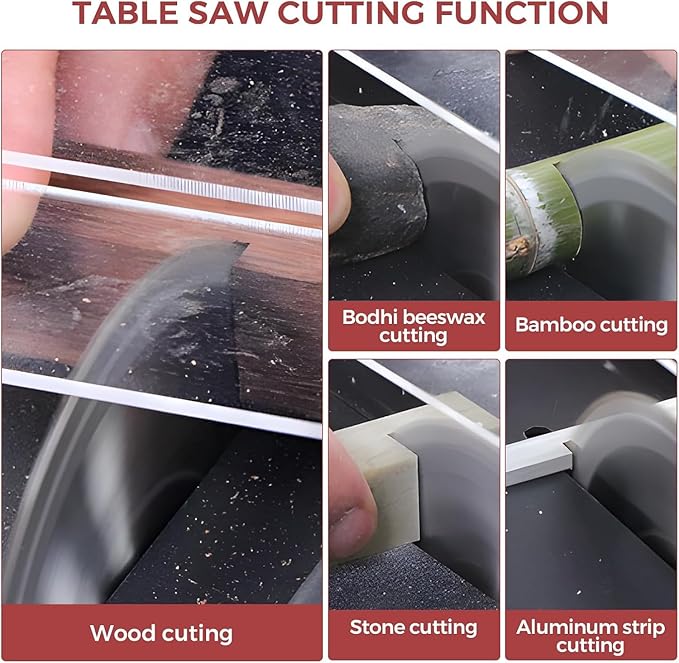 Mini Table Saw, 1.2x16.5in Multifunktional Small Table Saw With 10 Sanding Belts, 300W Dual Motor Control Belt Sander for Metal, Wood, Aluminum and Other Grinding and Cutting Tools