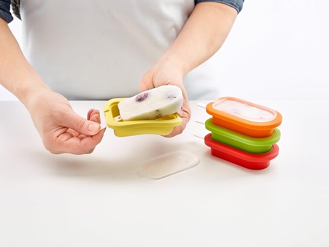 Lékué Set of 4 Large Stackable Popsicle Molds + Sticks & Lids | Homemade - Image 7