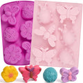 Sakolla 2 Pack Insect Silicone Soap Molds, 6-Cavity Dragonfly Butterfly Ladybug by Sakolla
