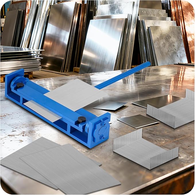 MXBAOHENG Sheet Metal Bender Manual Brake Bender Hand Bending Machine, Roof Metal Folding Tools for Thin Iron, Stainless Steel, Aluminum, Copper Plates (200mm)