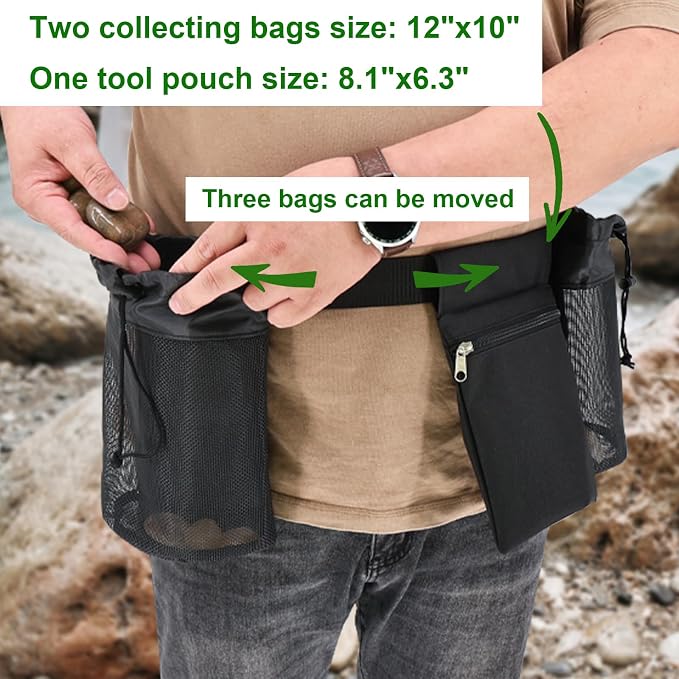 Rock Foraging Belt, Rock hounding Bag - Image 4