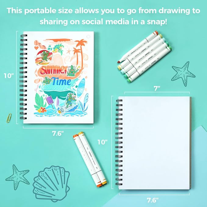 Ohuhu Double-Sided Marker Pad Art Sketchbook Bleedproof - Image 7