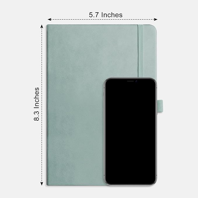 RETTACY Dotted Journal Notebook, 192 Pages, A5 Medium Size | Leather Hardcover - Image 8