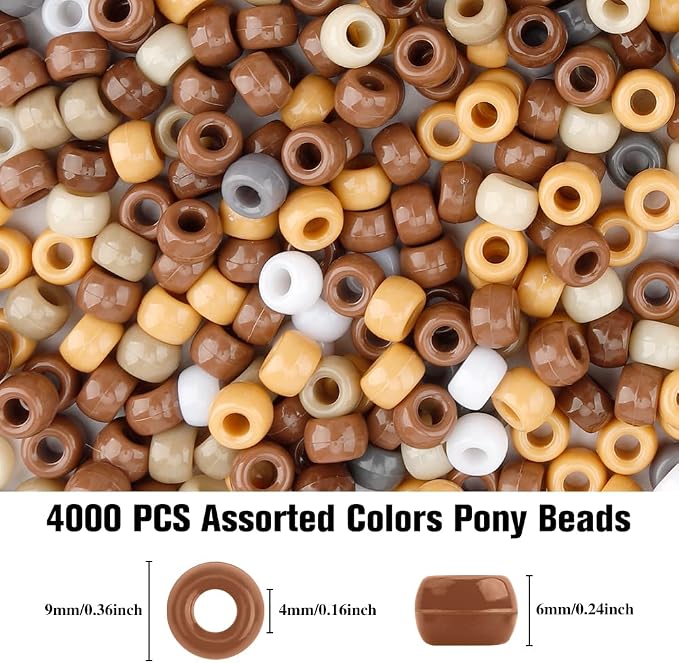 Pony Beads 4000 Pcs for Bracelets, Jewelry Making, Crafts - Image 2
