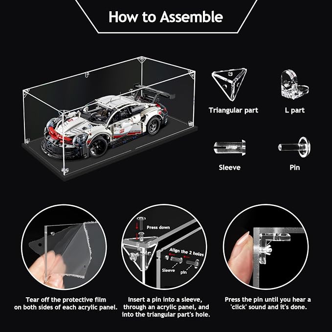 Clear Acrylic Display Case, Self-Assemble Showcase - Image 5