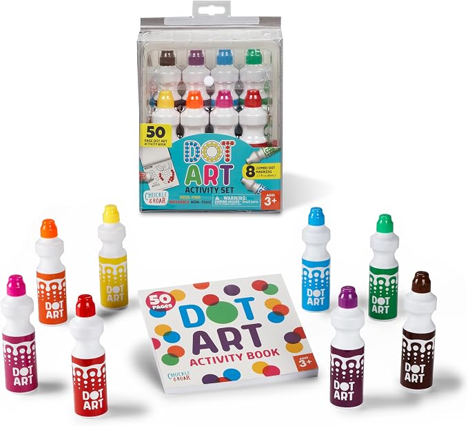 Chuckle & Roar - Dot Art Activity Kit - Mess Free Washable Markers by ChuckleRoar