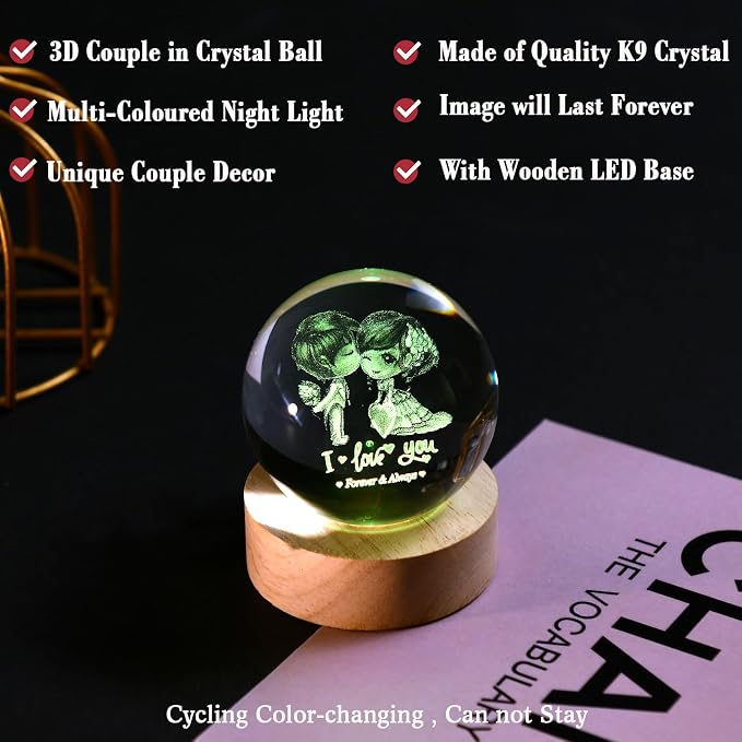 IFOLAINA 3D Couple Crystal Ball Wedding Gifts - Image 5