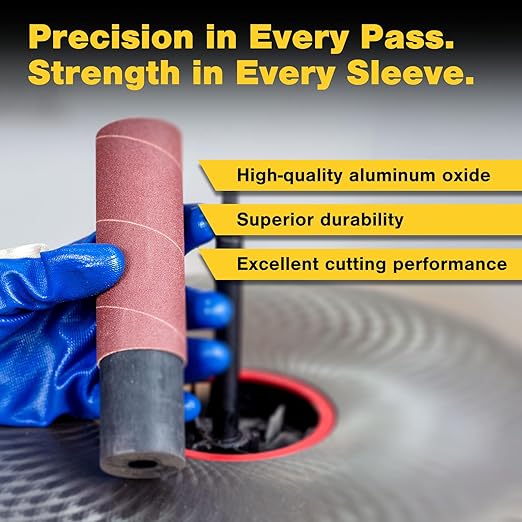 Dark Stone Sanding Sleeves for Spindle Sander 4-1/2" Length (240 Grit, 3/4")