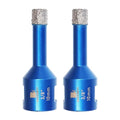 3/8 Inch Diamond Core Drill Bit for Porcelain Tile Ceramic Marble Granite Drilling,BRSCHNITT 2pcs Vacuum Brazed Diamond Hole Saw with 5/8-11 Thread (10mm 2pcs)