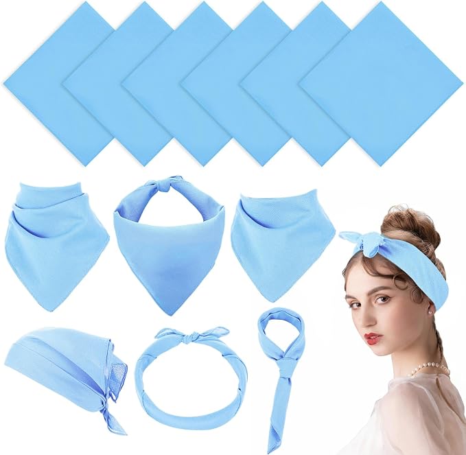 Suhine 100% Cotton Solid Bandanas Blank Bandanas Multifunctional Headband Scarf by Suhine
