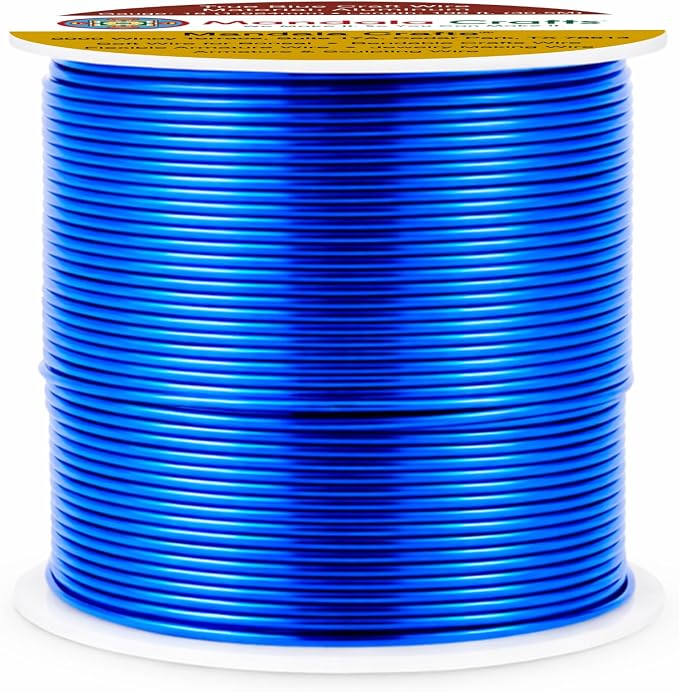 Mandala Crafts 18 Gauge True Blue Anodized Aluminum Craft Wire, 100 FT | Colored - Image 2