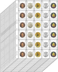 30-Pocket Coin Pages for Collectors, Standard 9-Hole Coin Collection Pages fit by Suremita