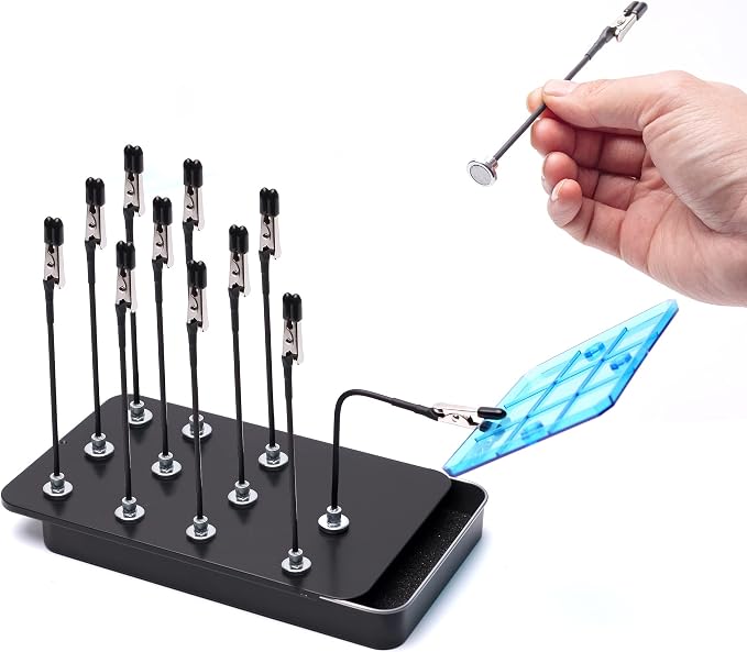 Metal Painting Stand Base Holder and 12PCS Magnetic Bendable Alligator Clip by maptipjoy