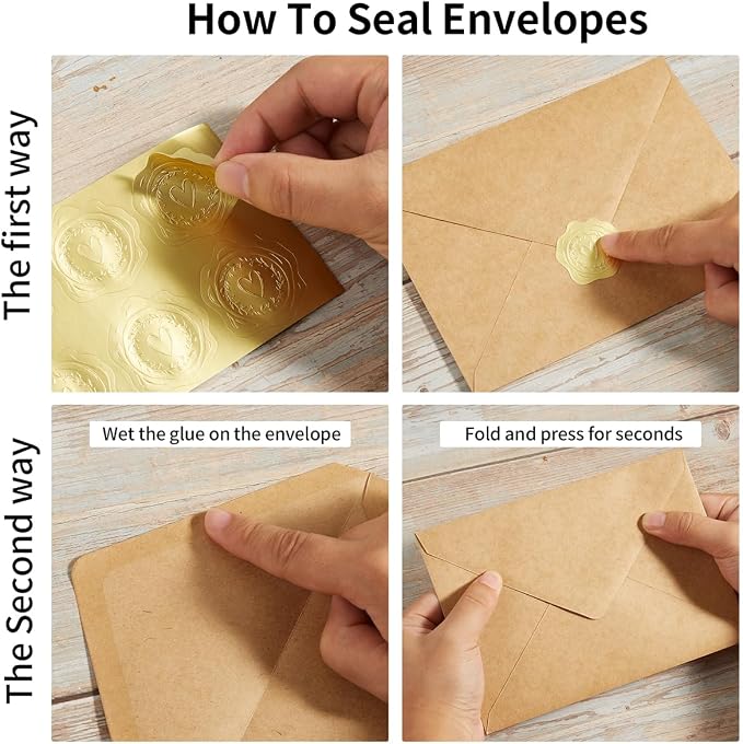 50 Pack Kraft Paper A7 Envelopes - Image 3
