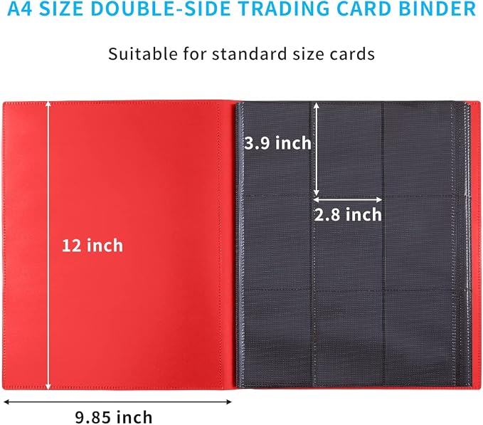 Upgraded 9 Pockets Trading Card Collection Binder, 360 Book Holder Album - Image 7