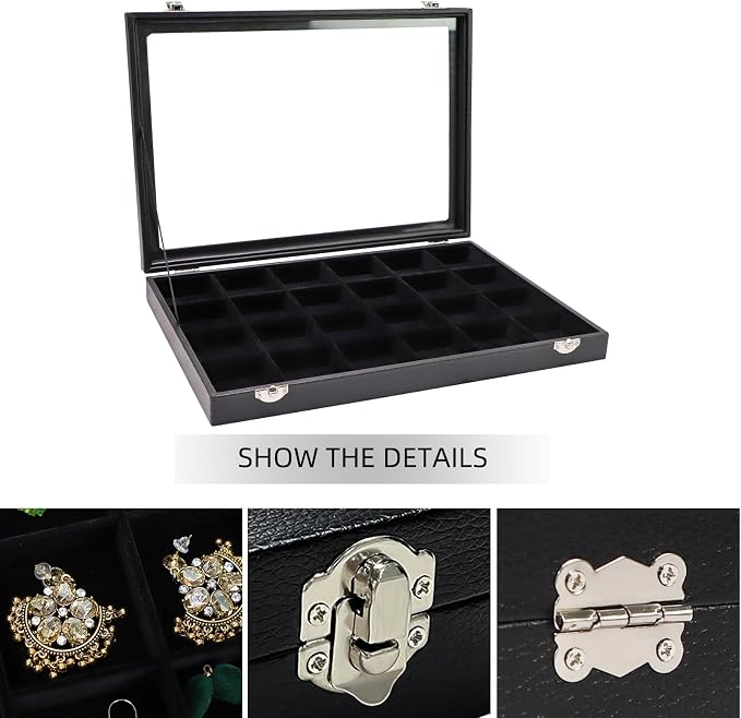 Wudygirl Earring Organizer 24 Grid Jewelry Organizer - Image 4