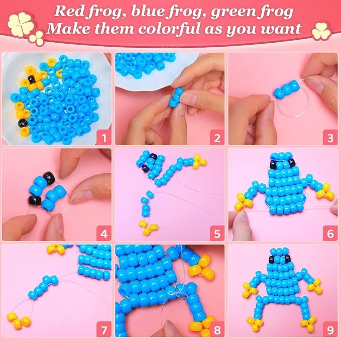 3000+ pcs Pony Beads, Beads for Hair Braids, Beads for Crafts, Plastic Beads - Image 6