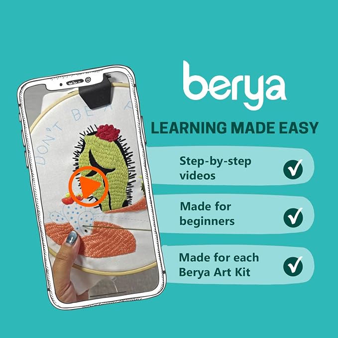 BERYA Funny Cactus Embroidery Kit - Image 5
