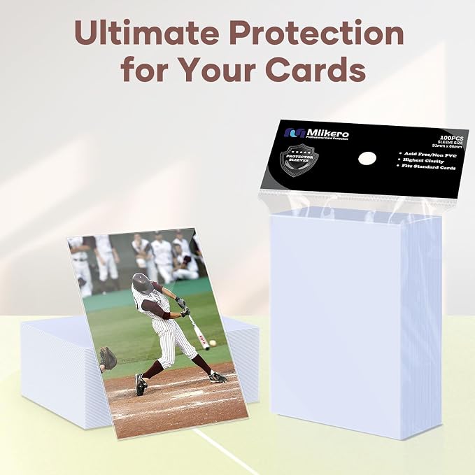 5000 Counts Card Sleeves, Baseball Card Sleeves, Soft Trading Cards Sleeve Fit - Image 6