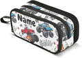 Custom Truck Racing Car Flag Pencil Case Box Boys Girls Personalized Name Large by BOENLE-WELCOMEYOURCOMING