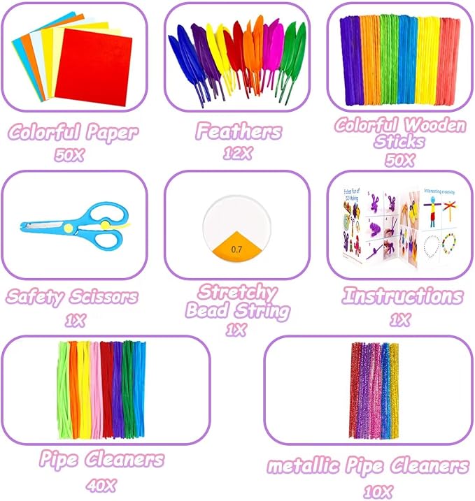 2000 Pcs DIY Arts and Crafts Supplies Kit - Image 3