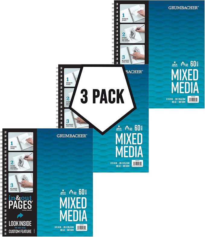 Grumbacher 11" x 14" Mixed Media Paper Pad by Grumbacher