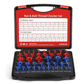 Nut and Bolt Thread Checker - 44 PCS Nut and Bolt Gauges Individually Housed in Case (23 Inch & 21 Metric) Specially Suitable for Size Check on Tricky and Narrow Area