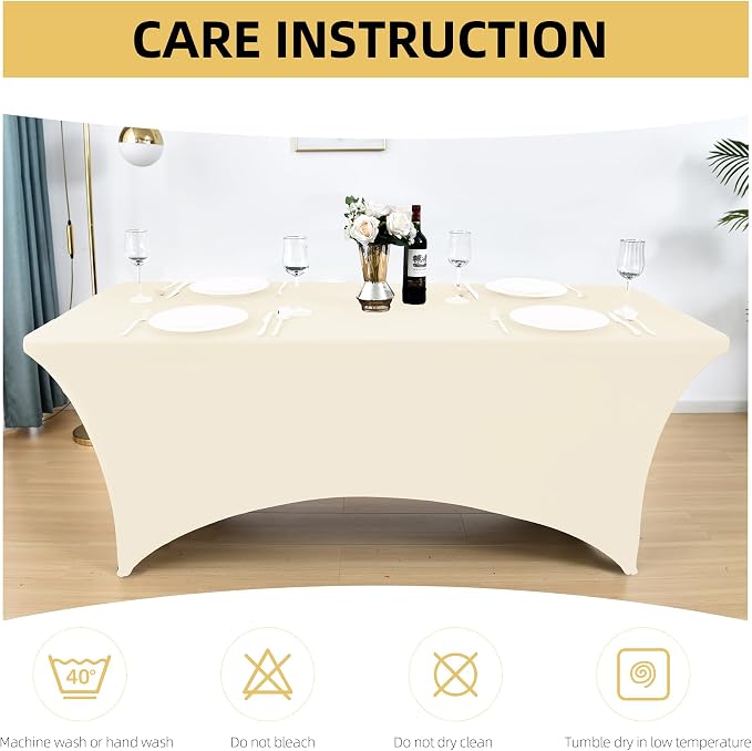 2-Pack 4ft Spandex Table Covers - Image 6