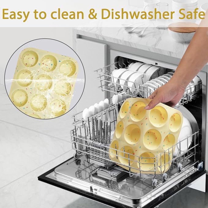 Silicone Muffin Pan 12-Cup Egg Bite Mold - Image 9