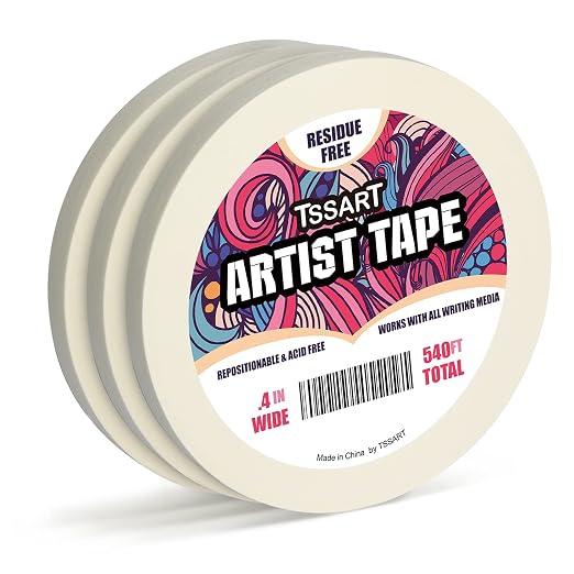 3 Pack White Artist Tape by TSSARTtape