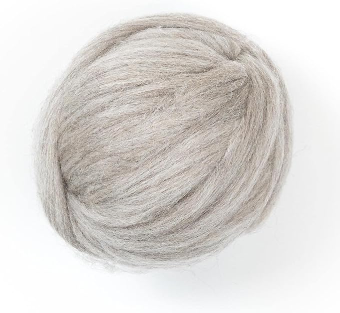 Natural Wool roving, 8 OZ. Best - Image 4