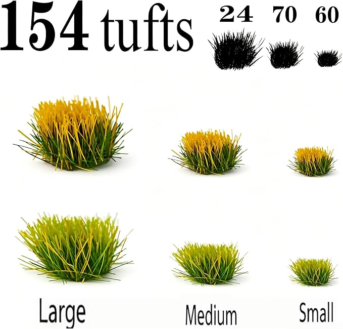 Tufts - Battlefield 154 Pcs, 3 Sizes -Terrain Model Kit - Image 2