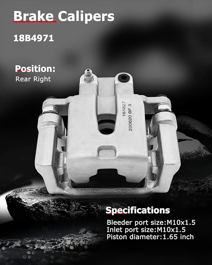 cciyu Rear Right Brake Caliper Assembly w/Bracket 18B4971 For Chrysler For 300,For Dodge For Challenger/For Charger/For Magnum