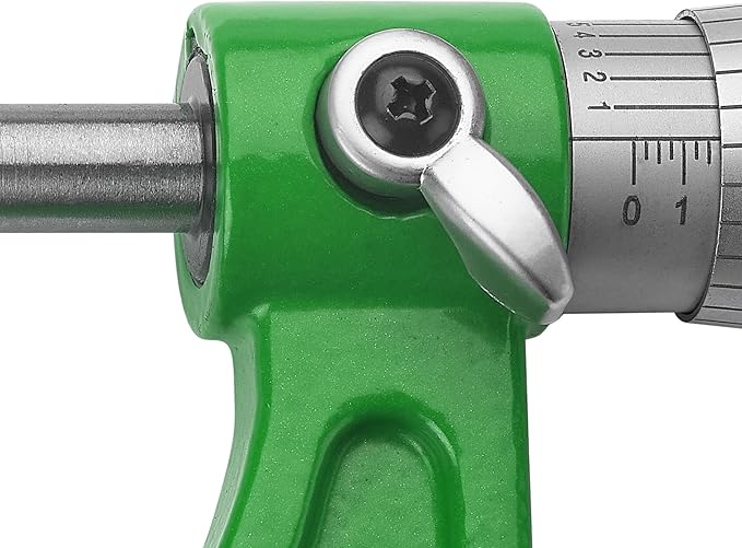 Premium Outside Micrometer Set 0-4" / 0.0001" (0-1"/1-2"/2-3"/3-4") Precision Machinist Tools w/Carbide Tips, Standards, Ratchet Stop, Green