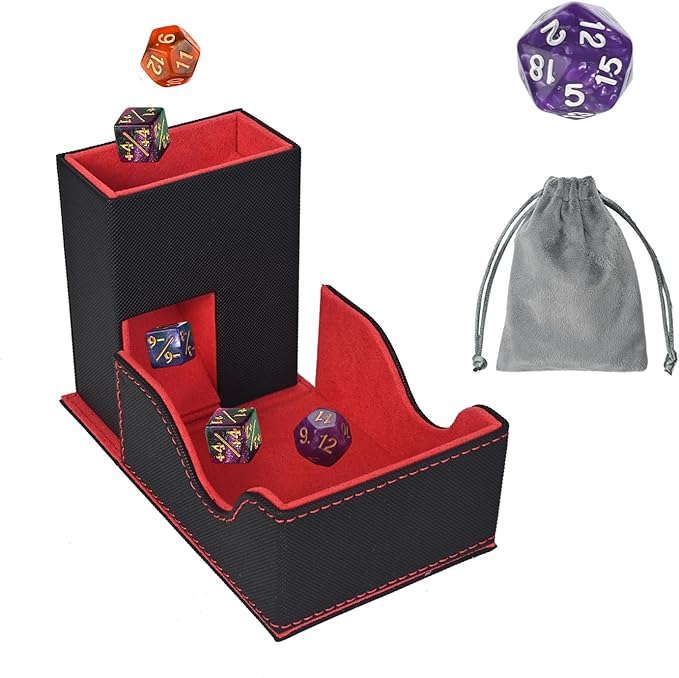 Dice Tower and Tray, Foldable Portable Dice Rolling Tower, Dice Roller Accessory by Stepane
