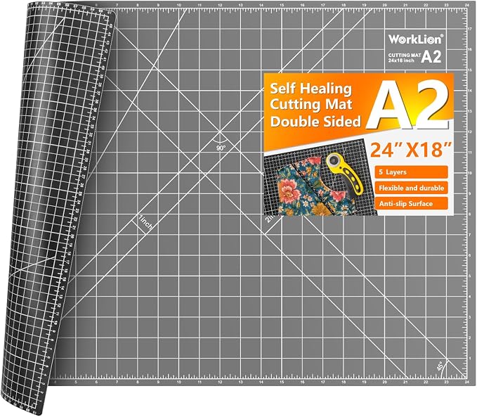 WorkLion Cutting Mat for Sewing: 24''x18'' Double-Sided Sewing Cutting Mat by WORKLION