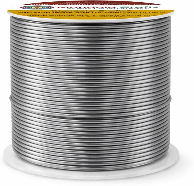 Mandala Crafts 18 Gauge Gray Anodized Aluminum Craft Wire, 100 FT | Colored - Image 2