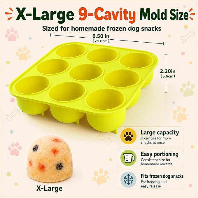 9-Cavity Silicone Freezer Dog Treat Mold - Image 2