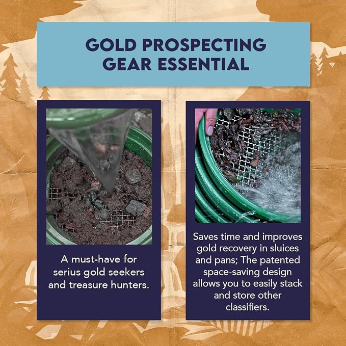 SE 13.25 Inch Wide Stackable Classifier Gold Prospecting Pan - Image 5