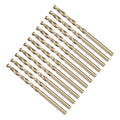 Drill Bit, 5/32" Cutting Diameter (3.969mm), 4241 HSS Black and Gold 118° Cutting Angle Versatile Jobber Bits - (Applications: for Drilling Plastic Wood Soft Thin Metal), 12-Pieces