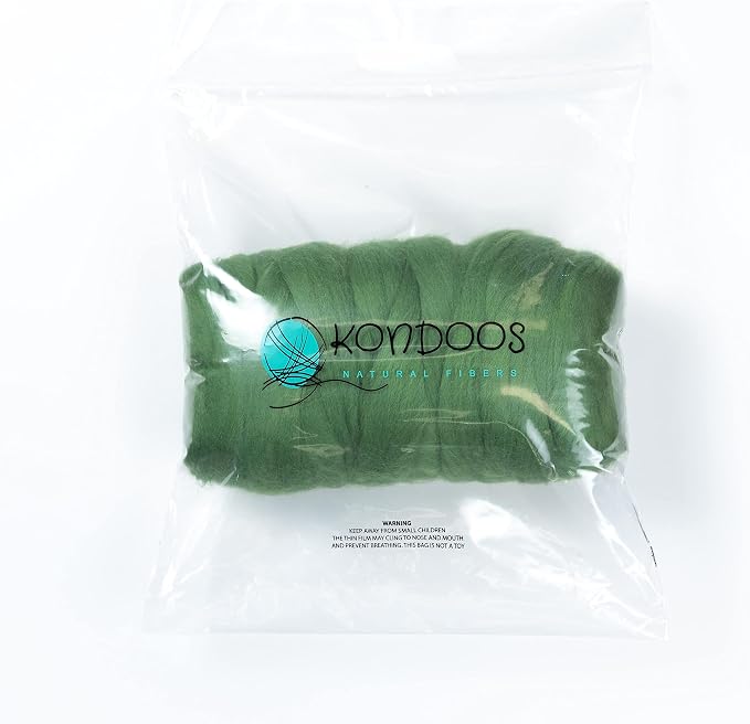 Kondoos Colored Natural wool roving, 1 lb. Best wool - Image 3
