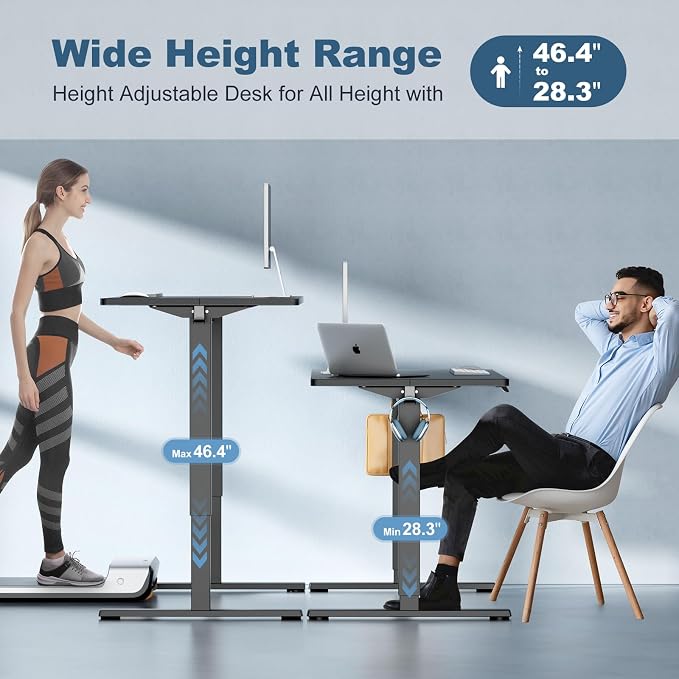 DUMOS 48 Inch Electric Standing Desk Height Adjustable, Sit to Stand Up - Image 4