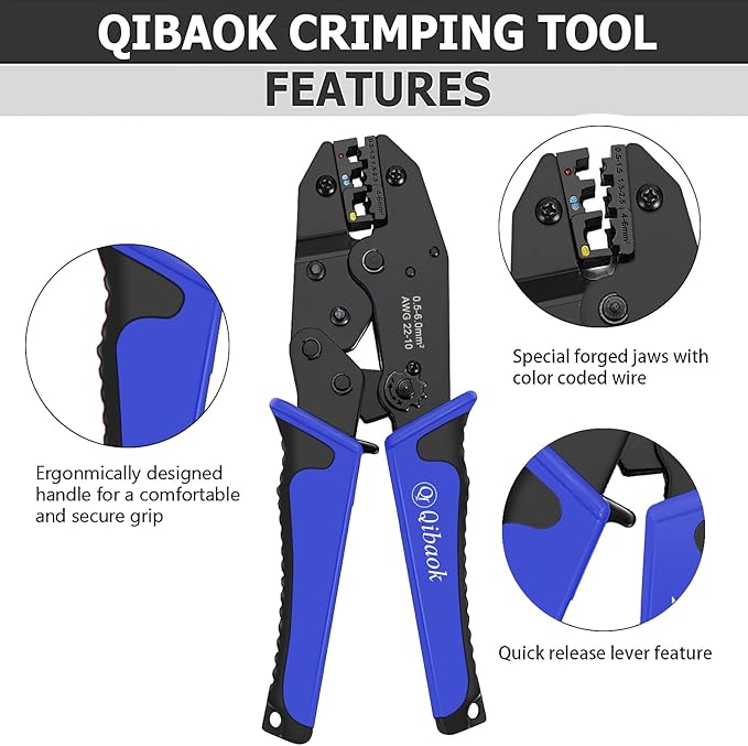 Qibaok Wire Terminals Crimping Tool Kit with 800 PCS Wire Connectors