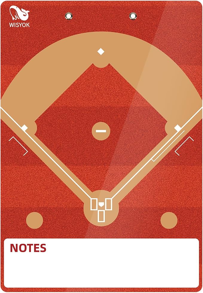 WISYOK Dry Erase Baseball Clipboard, Double Sided, Lineup Board - Image 3
