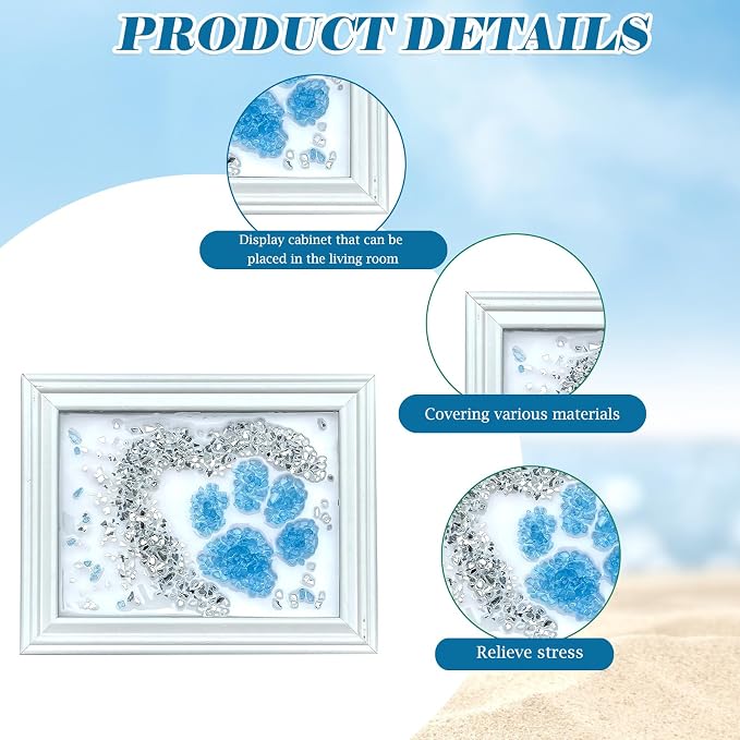 CIYOJA Sea Glass Stained Glass Kit – Cat Paw Resin Art Mosaic Kit - Image 9
