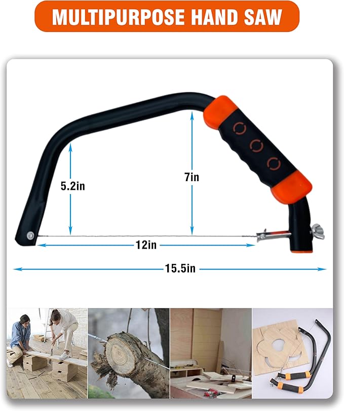 Wire Saw for Woodworking with Diameter 1mm blade & 360° Cutting/Versatile Multi-directional Cutting Hand Tool/With 20 Saw blade Included