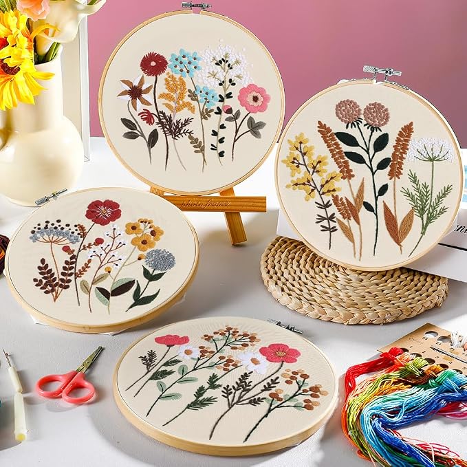 wtisan Embroidery Kit, 4 Sets Embroidery Kit - Image 6